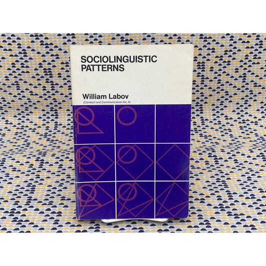 Sociolinguistic Patterns - William Labov - Vintage Paperback Book - University of Pennsylvania Edition