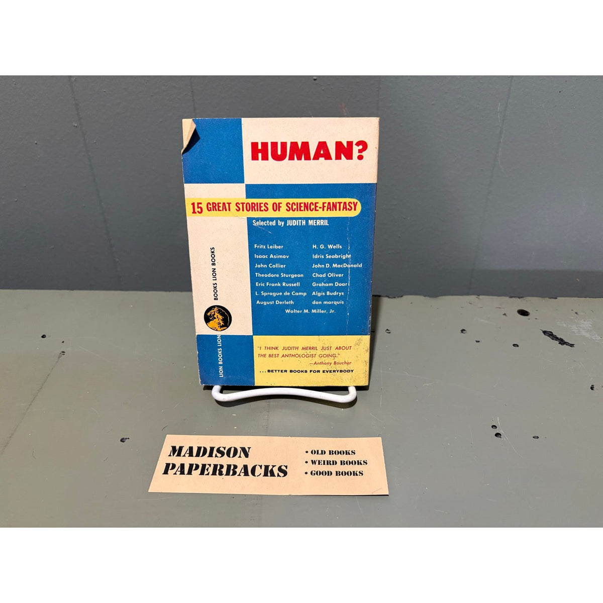 Human? - ed. Judith Merrill - Lion 205 - Vintage Paperbacks