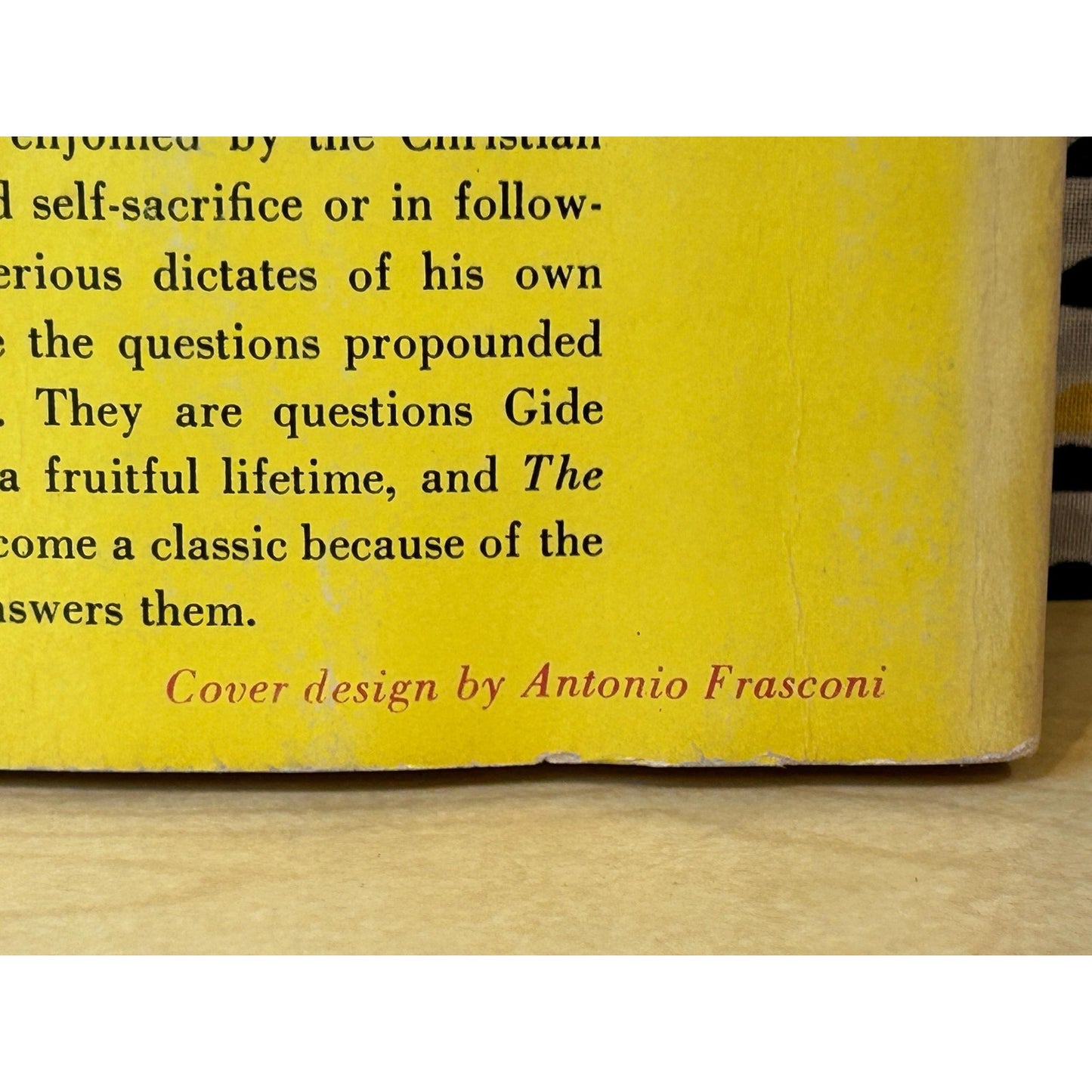 The Immoralist - Andre Gide - Vintage Paperback Book