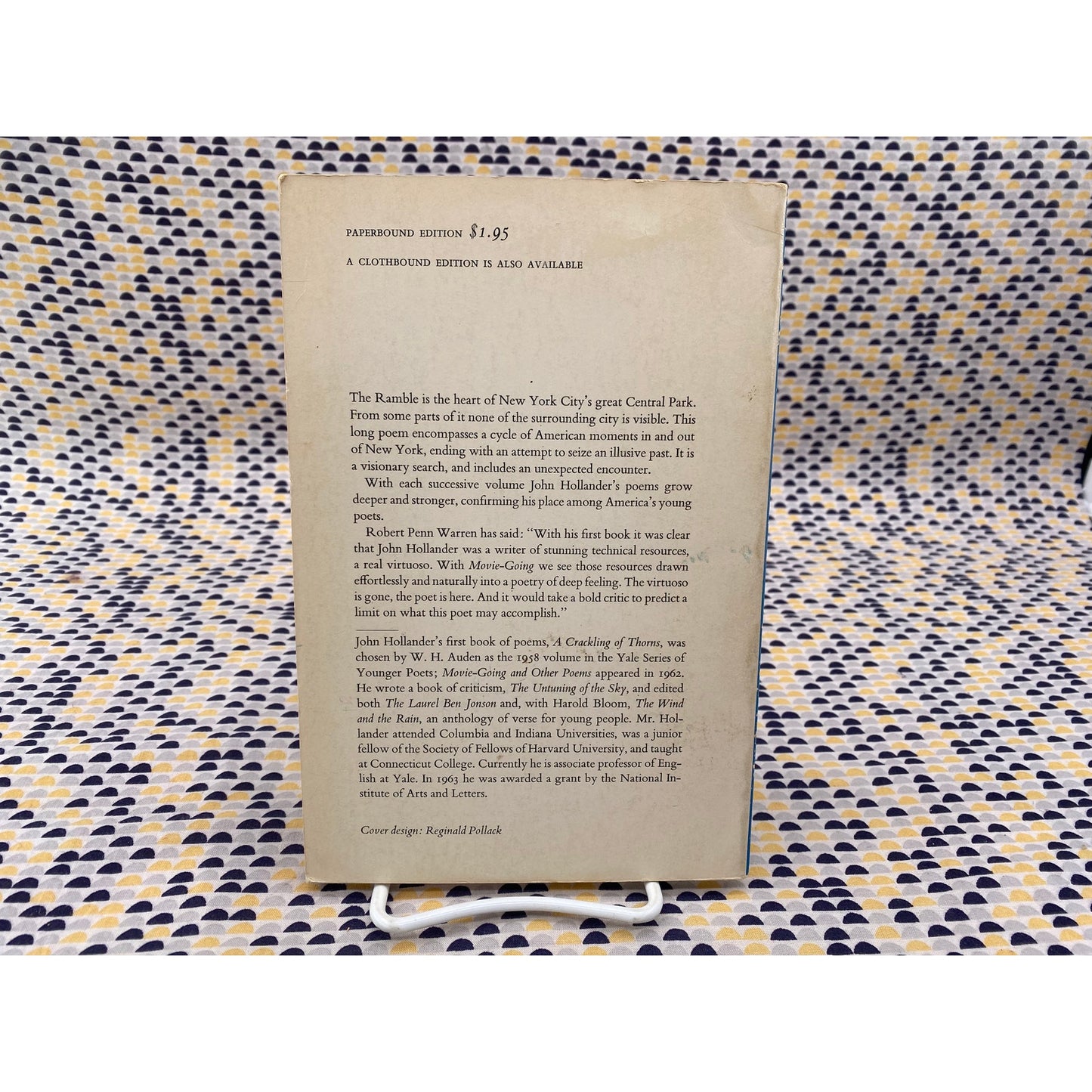 SIGNED - Visions From The Ramble - John Hollander - Atheneum - Paperback