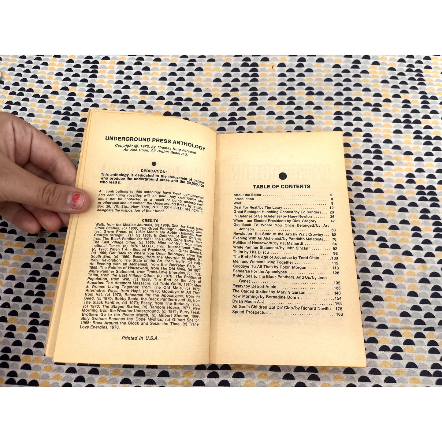Underground Press Anthology - Ed. Thomas King Forcade - Ace Books - Paperback