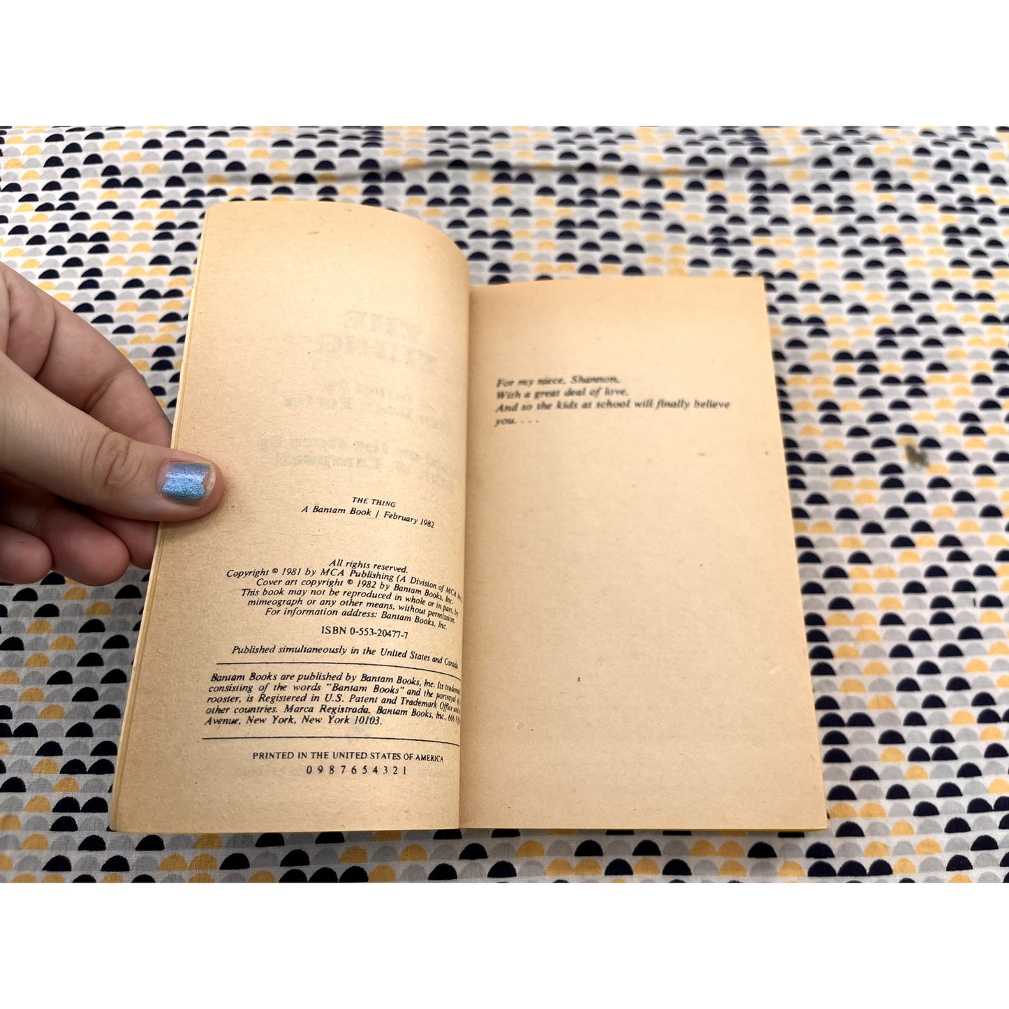 The Thing - Alan Dean Foster - Movie Novelization -Bantam 1st Printing