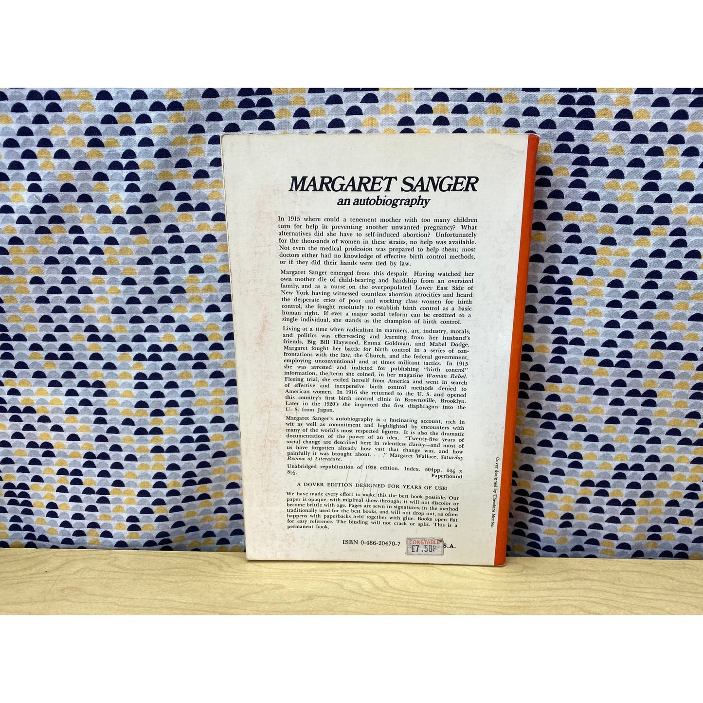 Margaret Sanger - An Autobiography - Vintage Paperback Book - Dover Edition