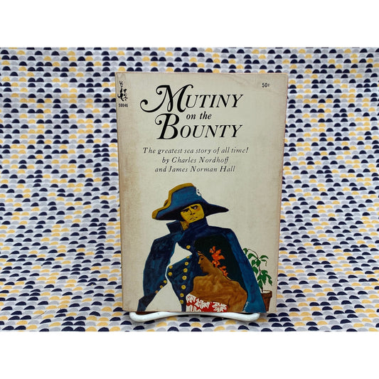 Mutiny of the Bounty - James Nordhoff and James Norman Hall - Vintage Paperback Book - 50 cent Pocket Books Edition