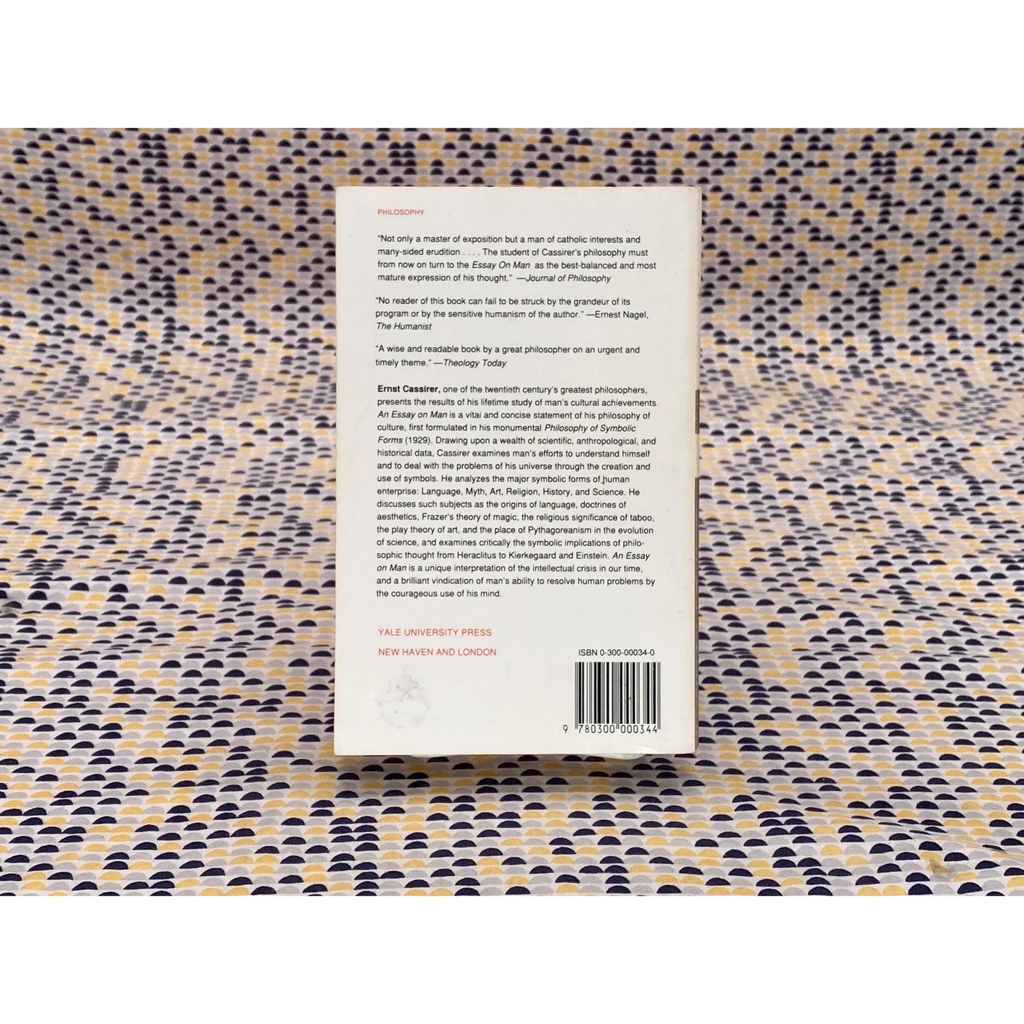 An Essay on Man - Ernst Cassirer  - 95 cent Bantam Matrix Edition