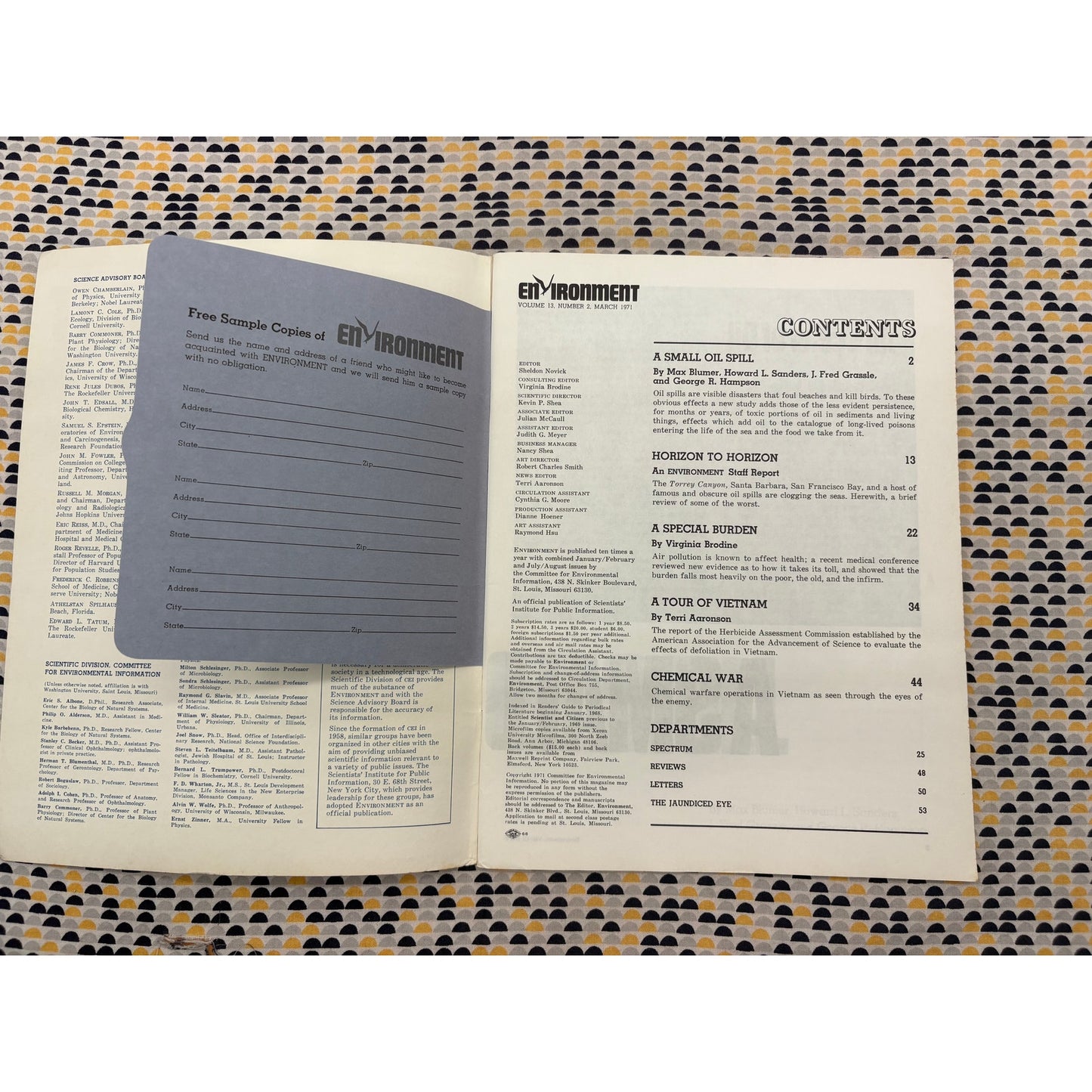 Environment Magazine  - March 1971 - Vintage Ecology