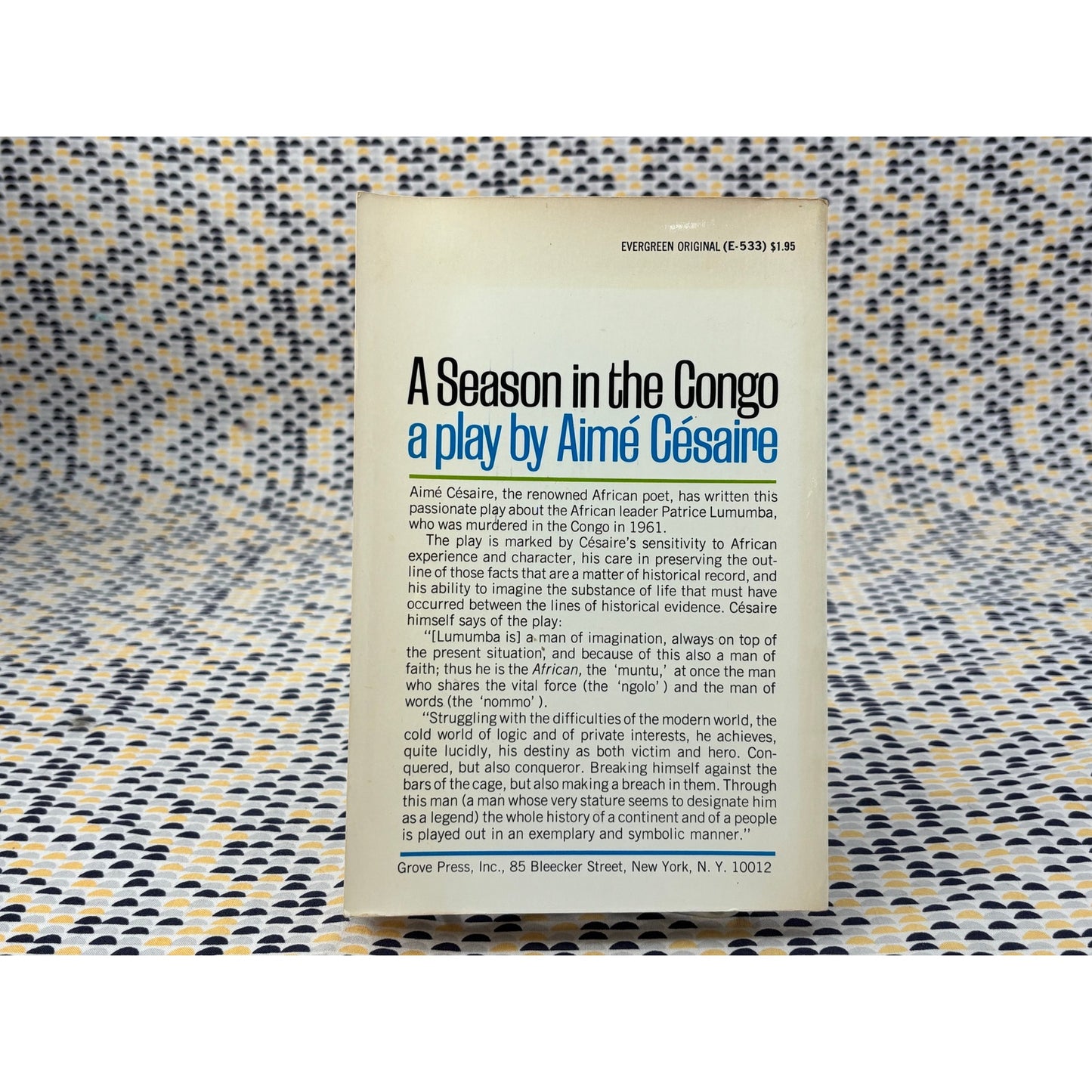 A Season in the Congo - Aimé Césaire - Grove Press - Paperback 1st