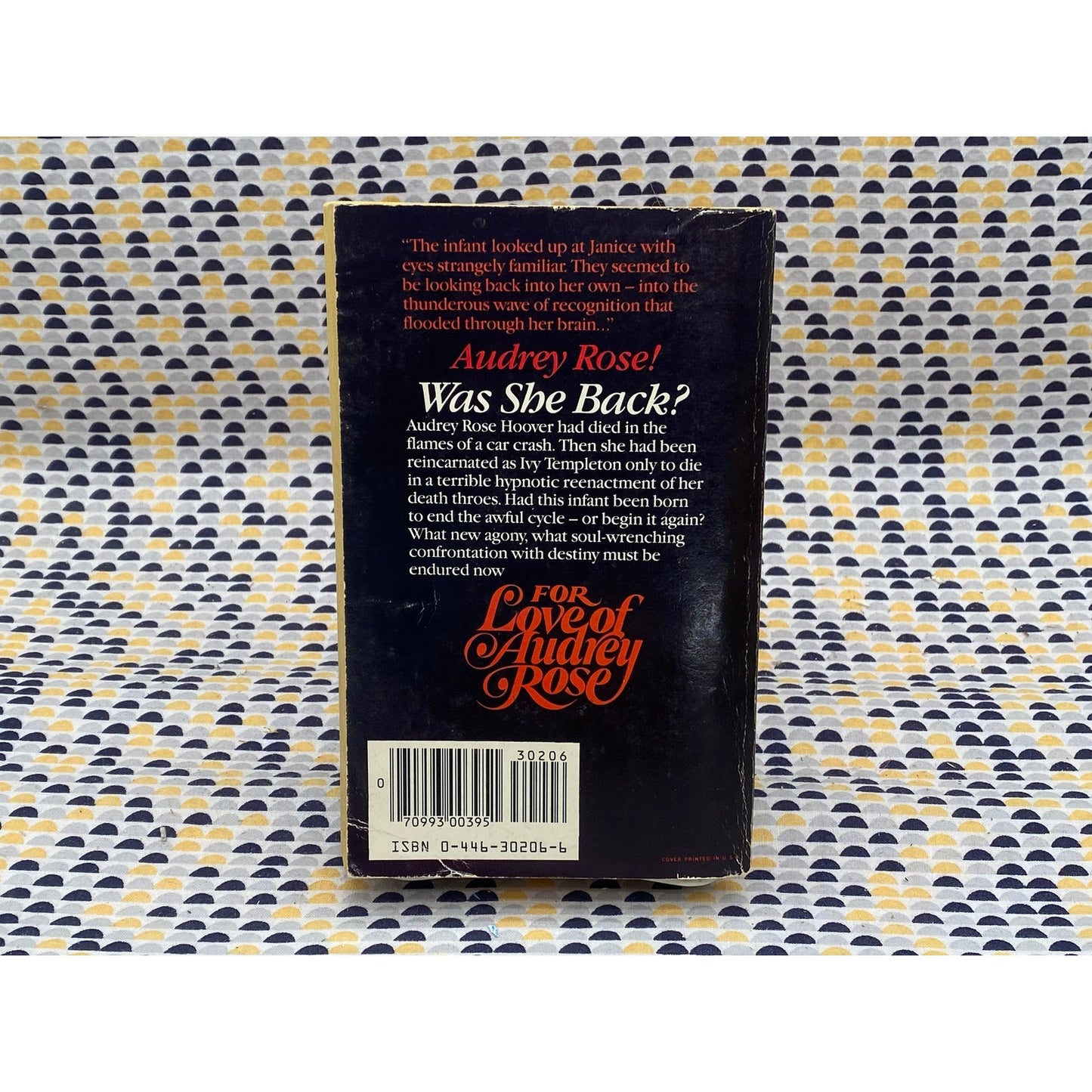 For Love Of Audrey Rose - Frank DeFelitta - Vintage Paperback Book - Warner Books Edition