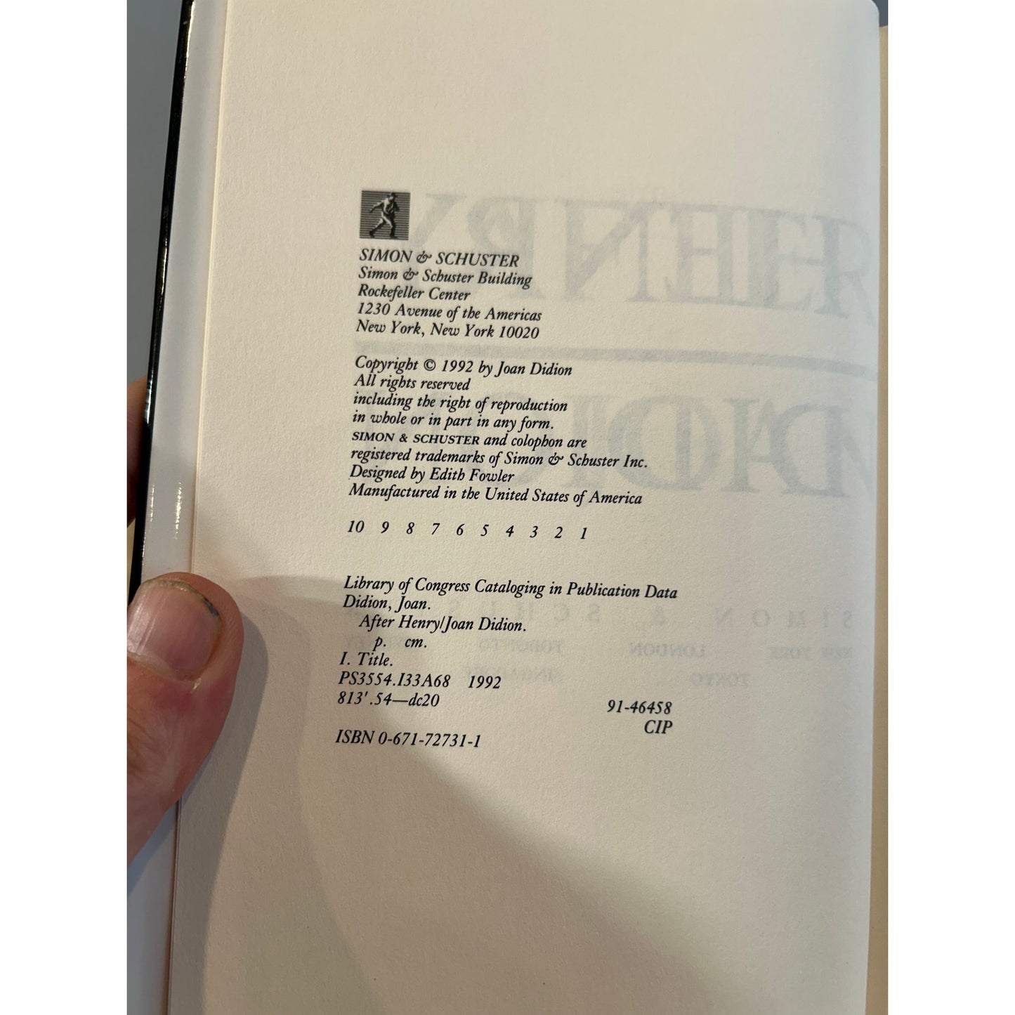 After Henry - Joan Didion - First Ed, First Print - 1992 Simon and Schuster