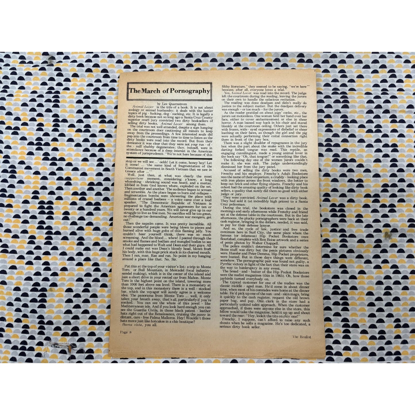The Realist Magazine - Counterculture Newspaper- Vintage Paper