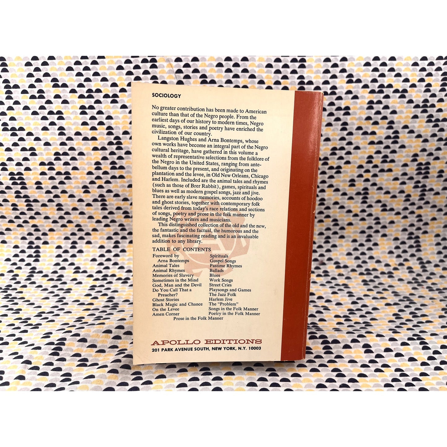 Book of Negro Folklore - Ed. Langston Hughes & Arna Bontemps - Apollo Editions - Paperback