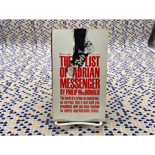 The List of Adrian Messenger - Philip MacDonald - Vintage Paperback Book - Bantam