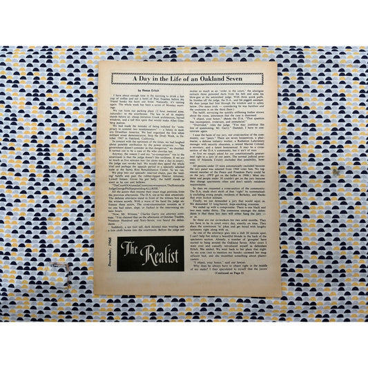 The Realist Magazine - Counterculture Newspaper - December 1968