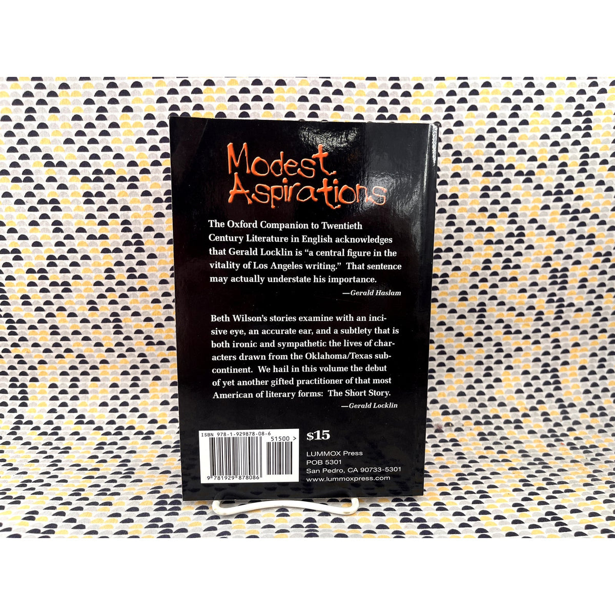 SIGNED - Modest Aspirations - Gerald Locklin & Beth Wilson - Lummox Press - Paperback