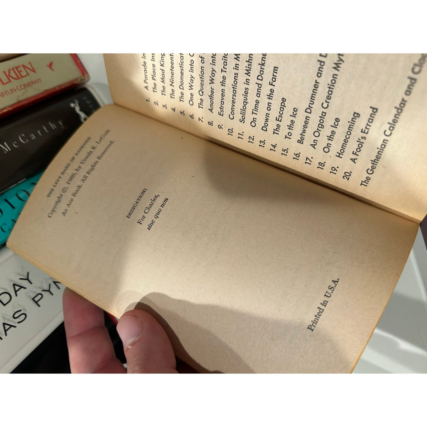 The Left Hand of Darkness - Ursula K. LeGuin - Vintage Paperback Book - Ace Science Fiction - True First Edition - Dillon Cover Art