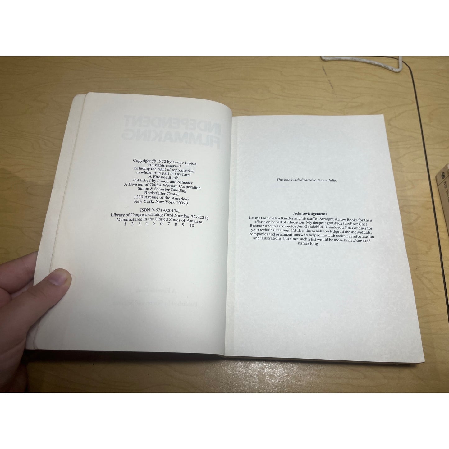 Independent Film Making - Lenny Lipton - Fireside Books - Paperback