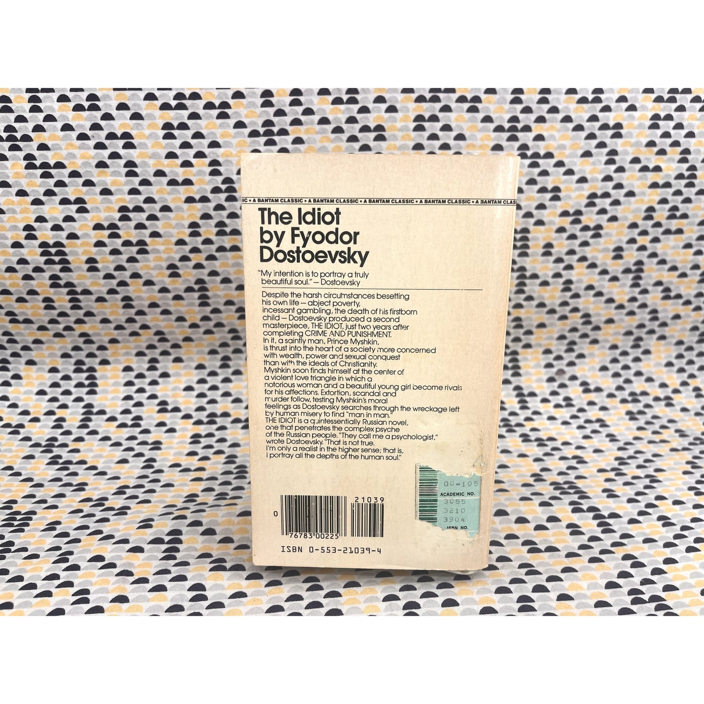 The Idiot - Fyodor Dostoyevsky - Vintage Paperback Book - Bantam Edition