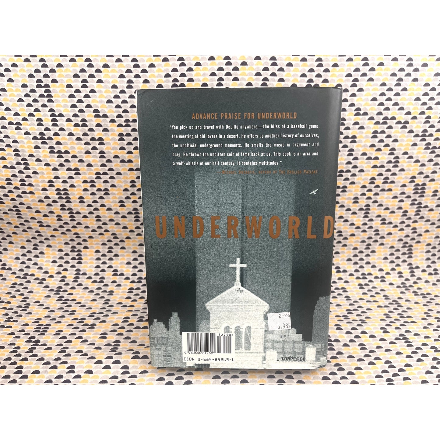 Underworld - Don DeLillo  - Hardcover - Scribners 1st Edition 1st Printing