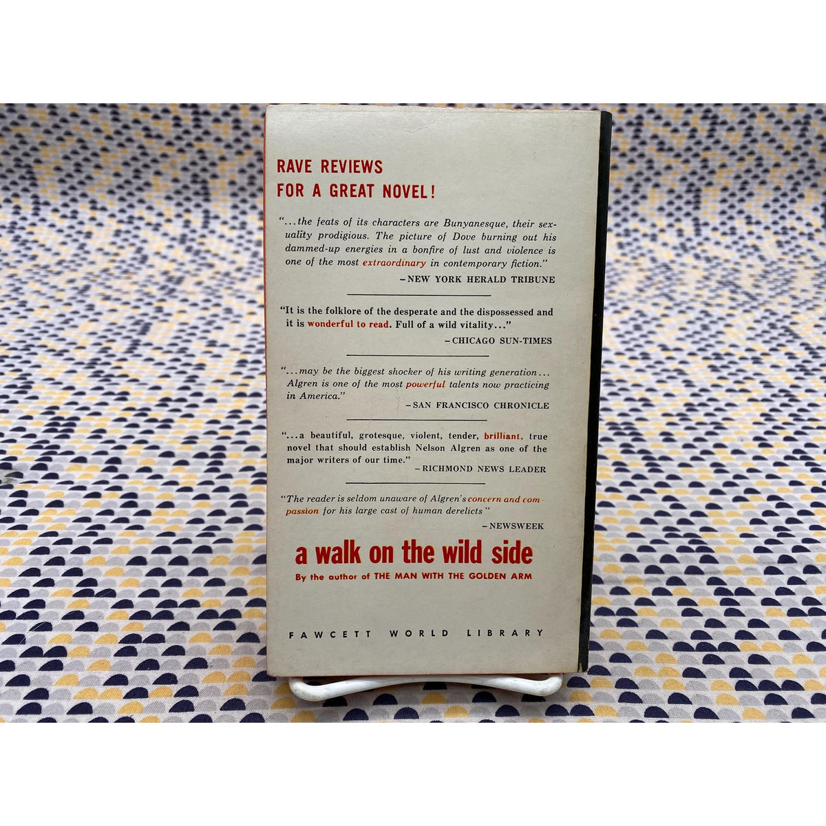 A Walk on the Wild Side - Nelson Algren - Movie Tie-In Edition - Vintage Paperback Book - 50 cent Crest Edition