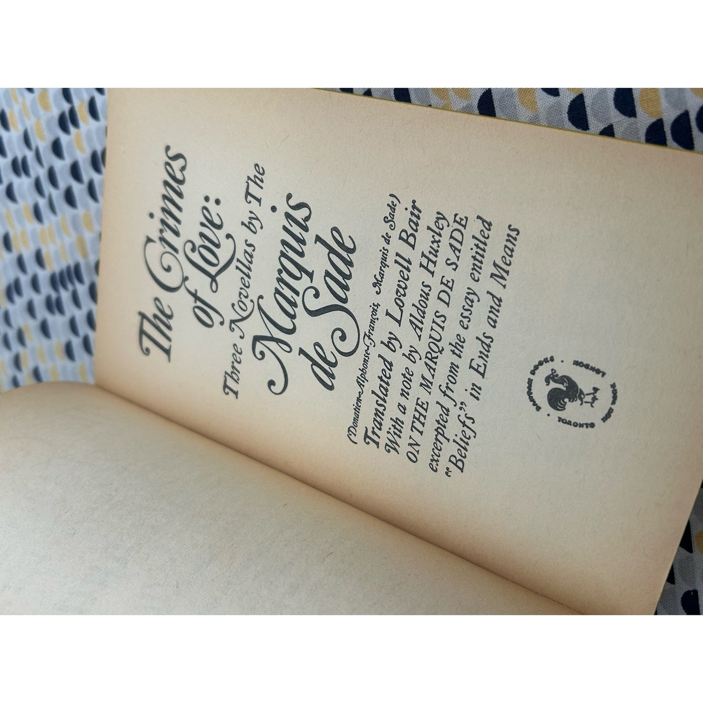 The Crimes Of Love - Marquis De Sade - Bantam Books - Paperback