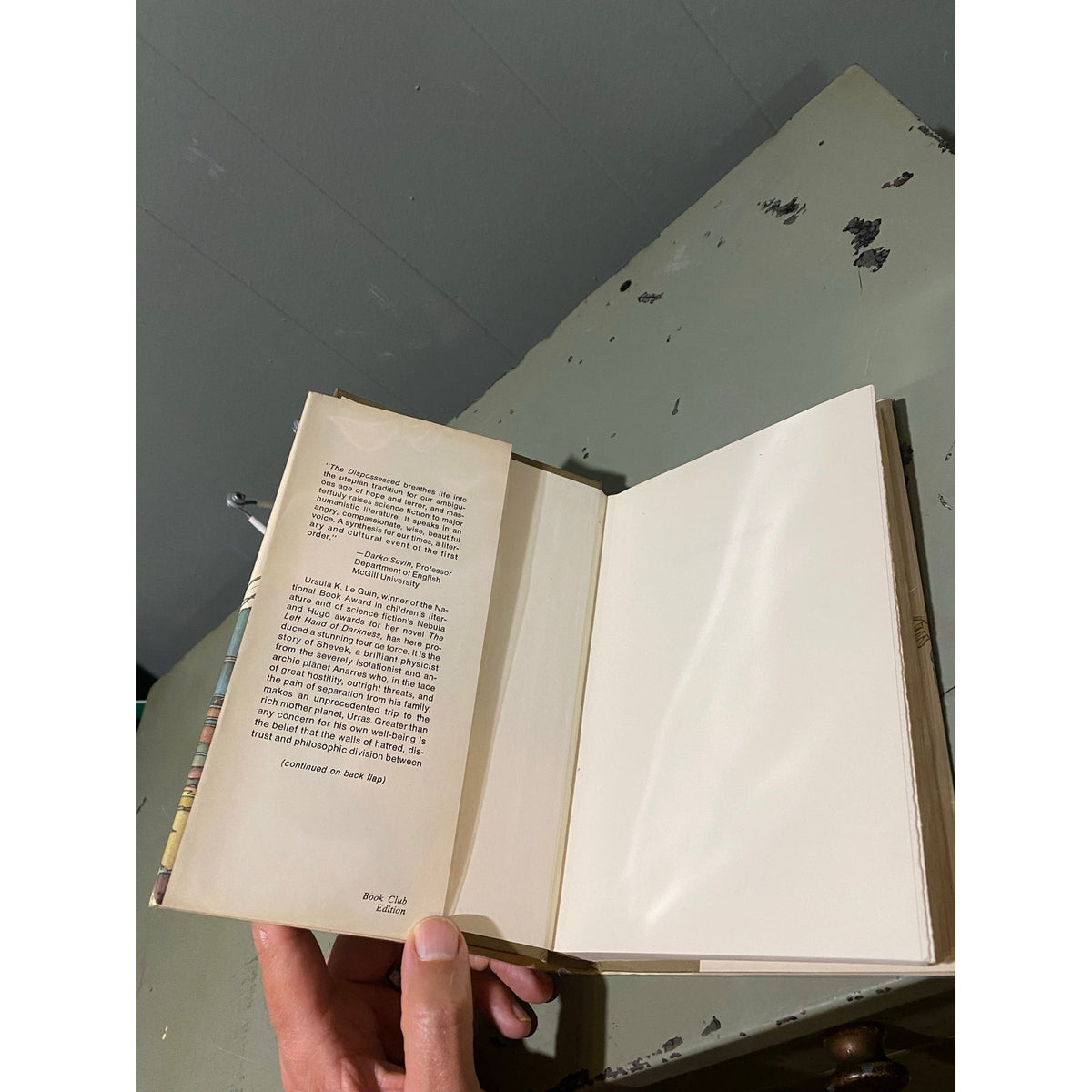 The Dispossessed - Ursula K. LeGuin - Vintage Hardcover Book - Harper and Row - 1974 Book Club Edition