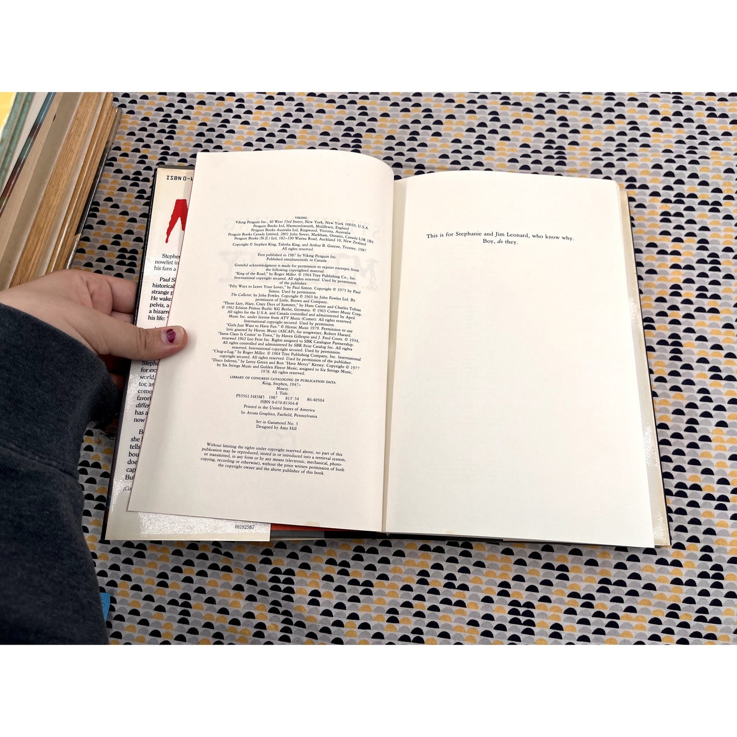 Misery - Steven King - Viking Books - Hardcover - 1st Edition 1st Print