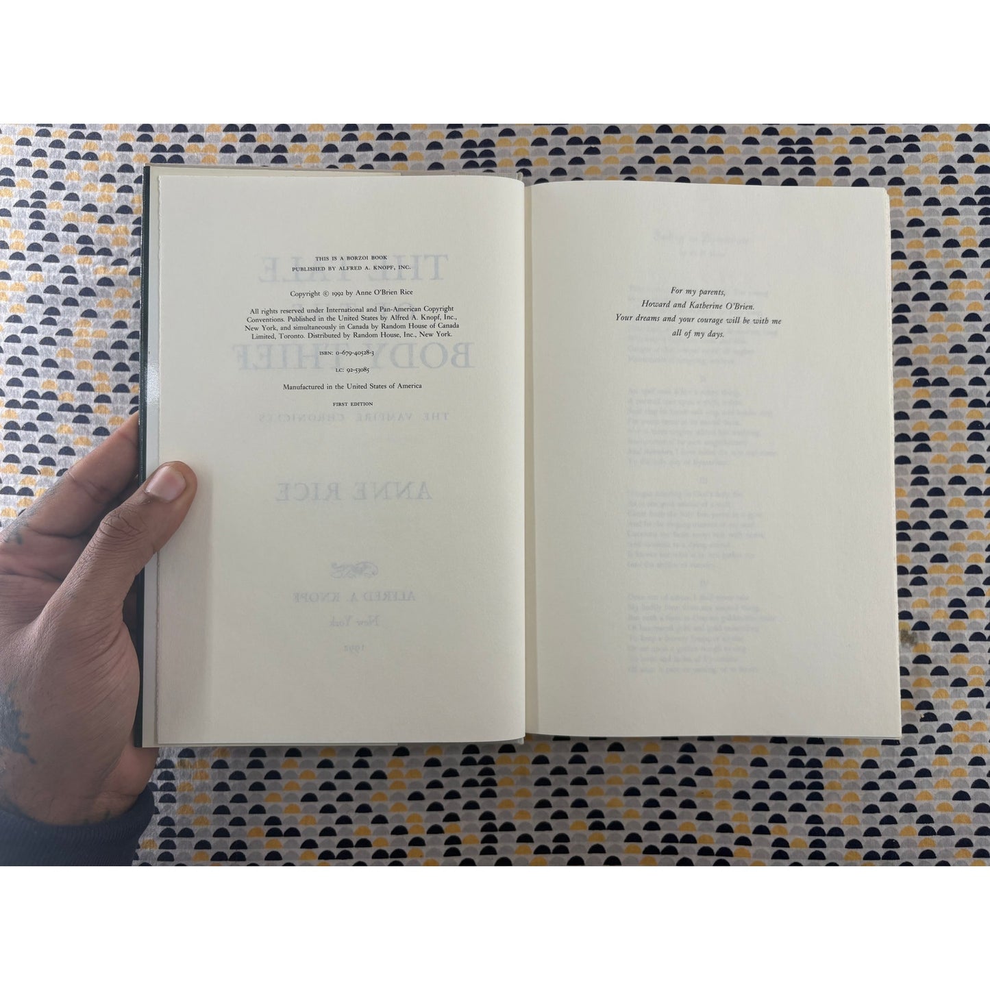 The Tale Of The Body Thief - Anne Rice - Knopf - Hardcover - 1st Edition