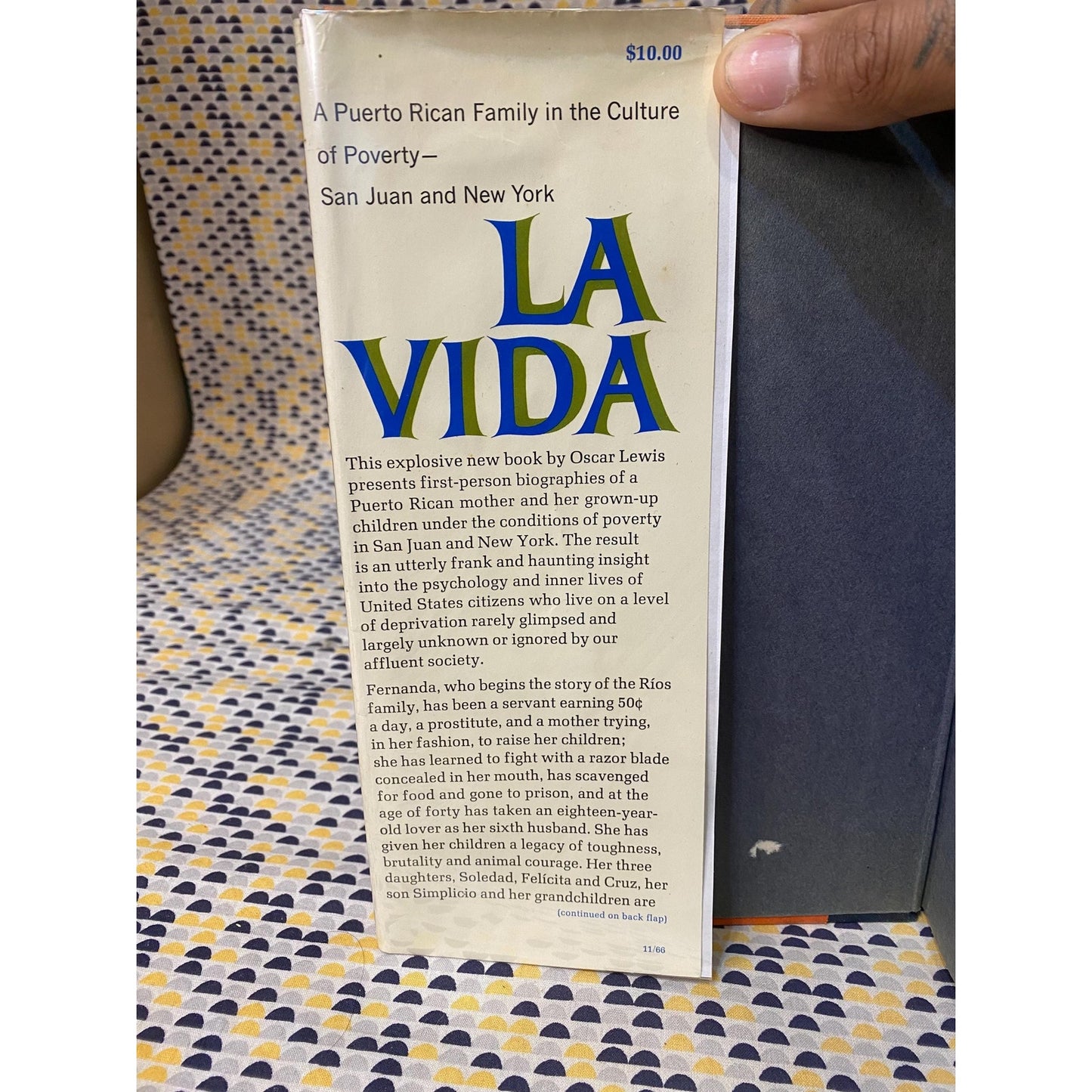 La Vida - Oscar Lewis - Panther Modern Society - Hardcover- Random House 1st Edition