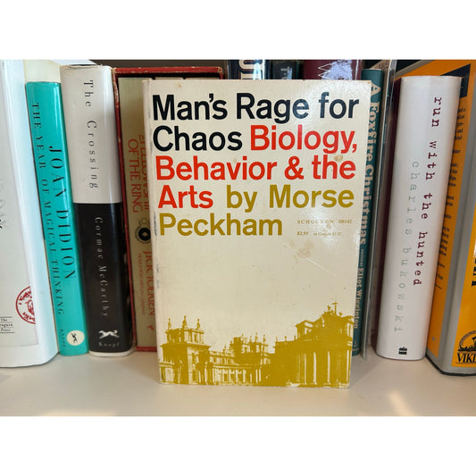 Man's Rage For Chaos - Biology, Behavior & the Arts - Morse Peckham - Vintage Paperback Book - Schocken Edition