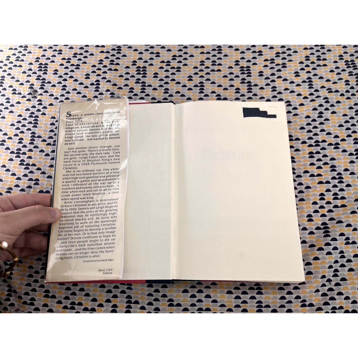 Christine - Stephen King - Vintage Hardcover Book - Viking Club Edition