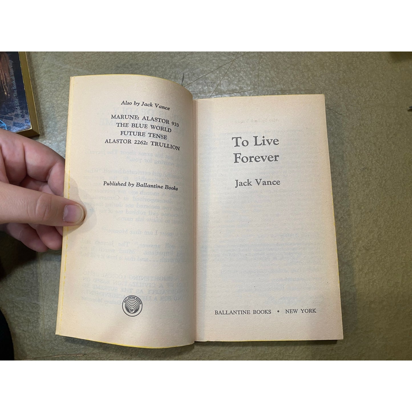 Jack Vance - To Live Forever - Ballentine Books - Paperback