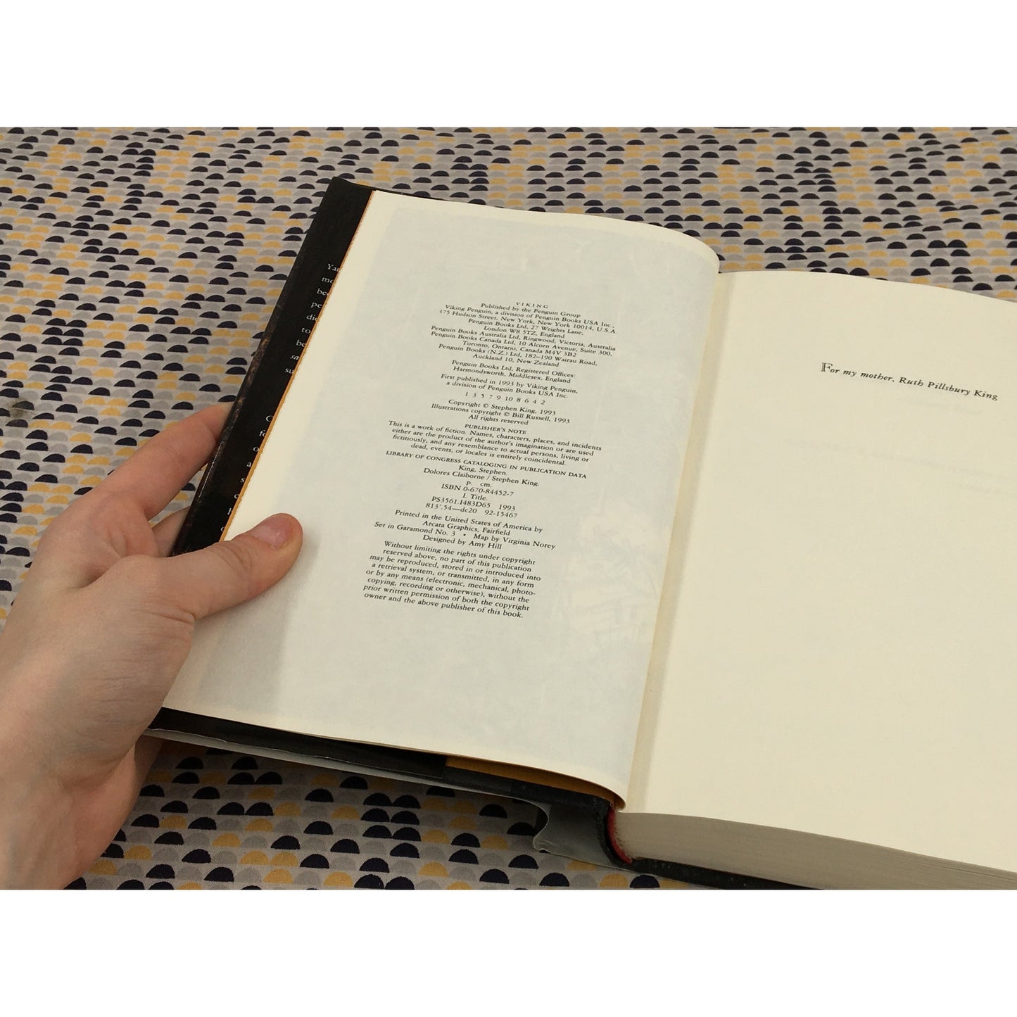 Dolores Claiborne - Stephen King - Viking - Hardcover - 1st Edition, 1st Printing
