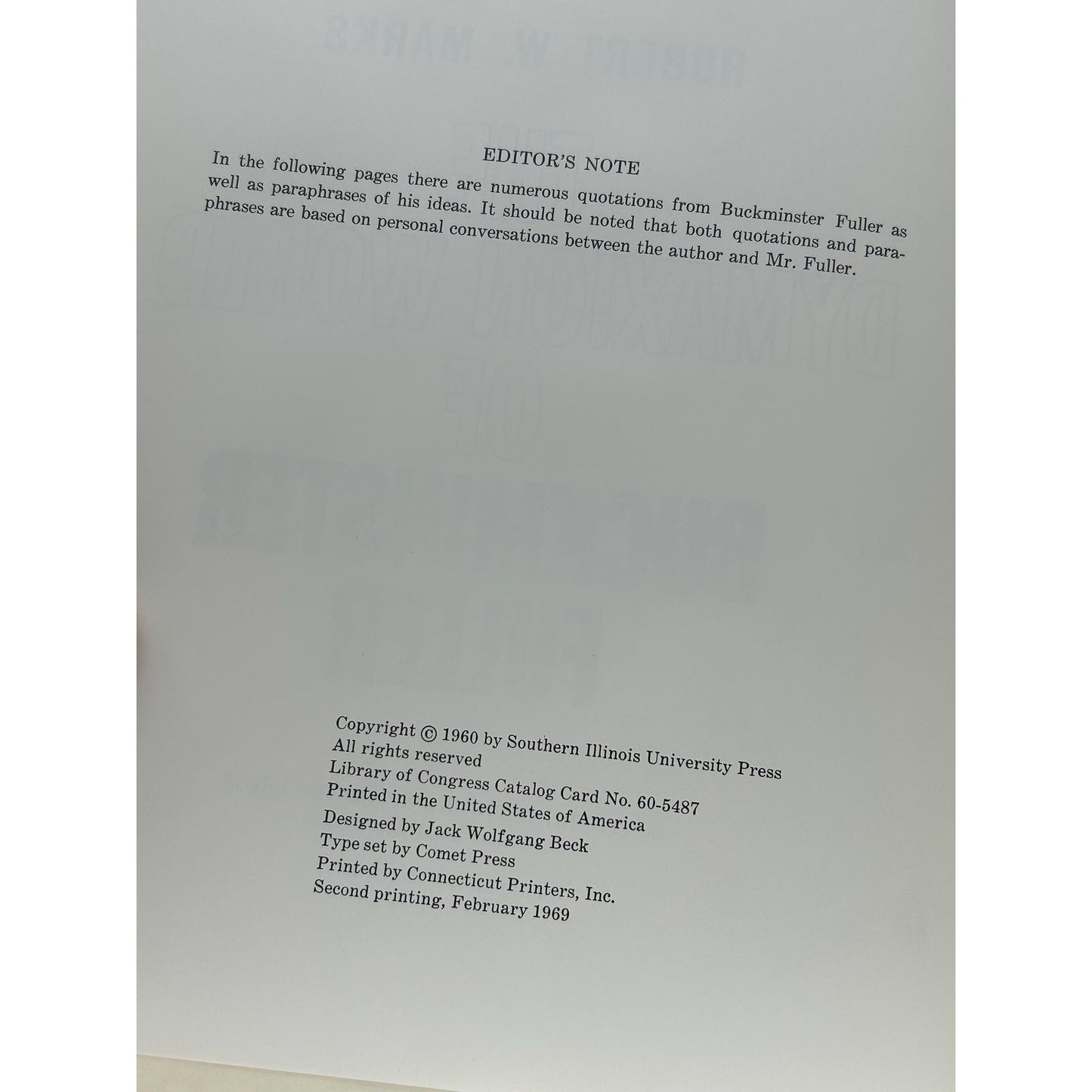 The Dymaxion World Of Buckminster Fuller - Robert W. Marks - Hardcover