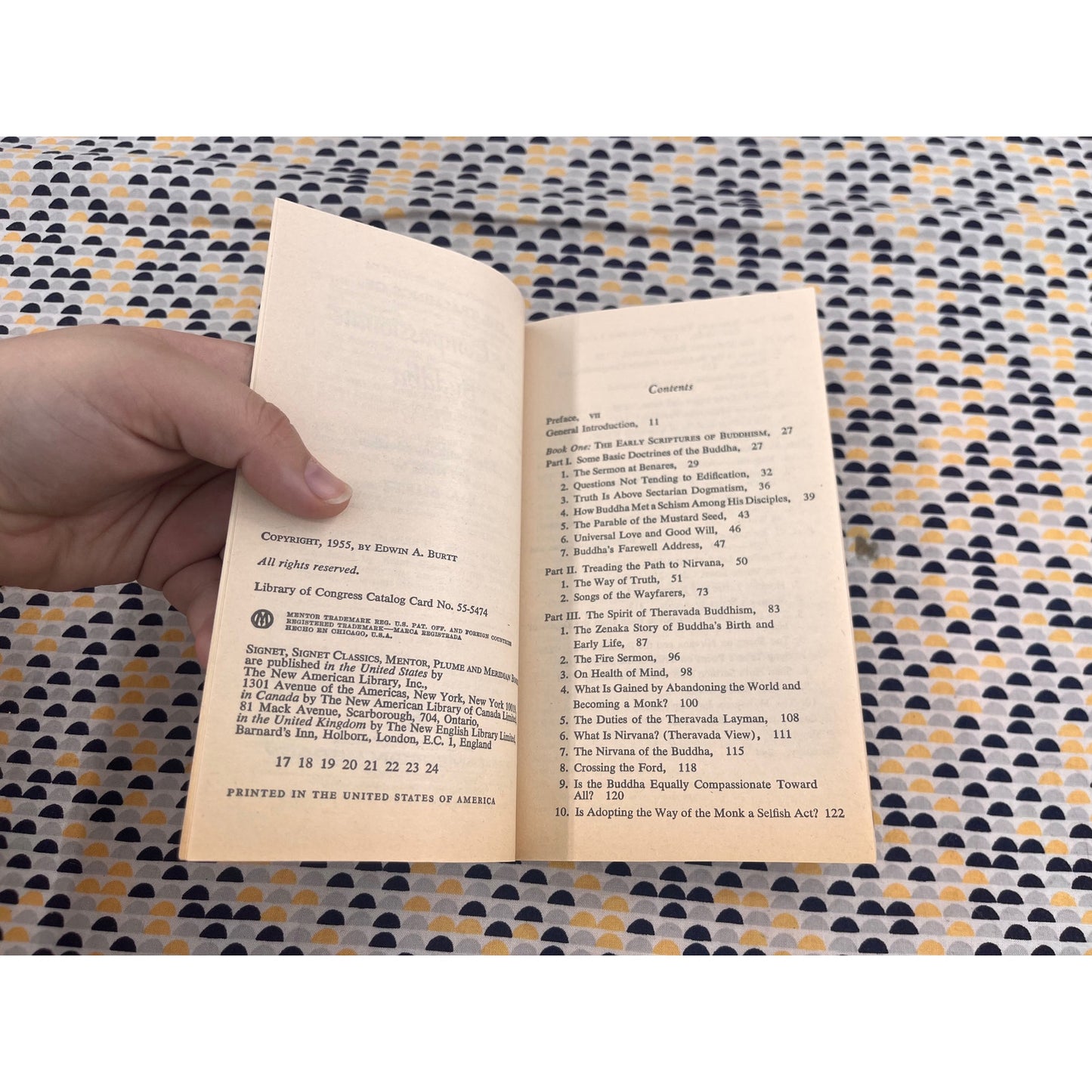 The Teachings of the Compassionate Buddha - E. A. Burtt - Mentor Books - Paperback