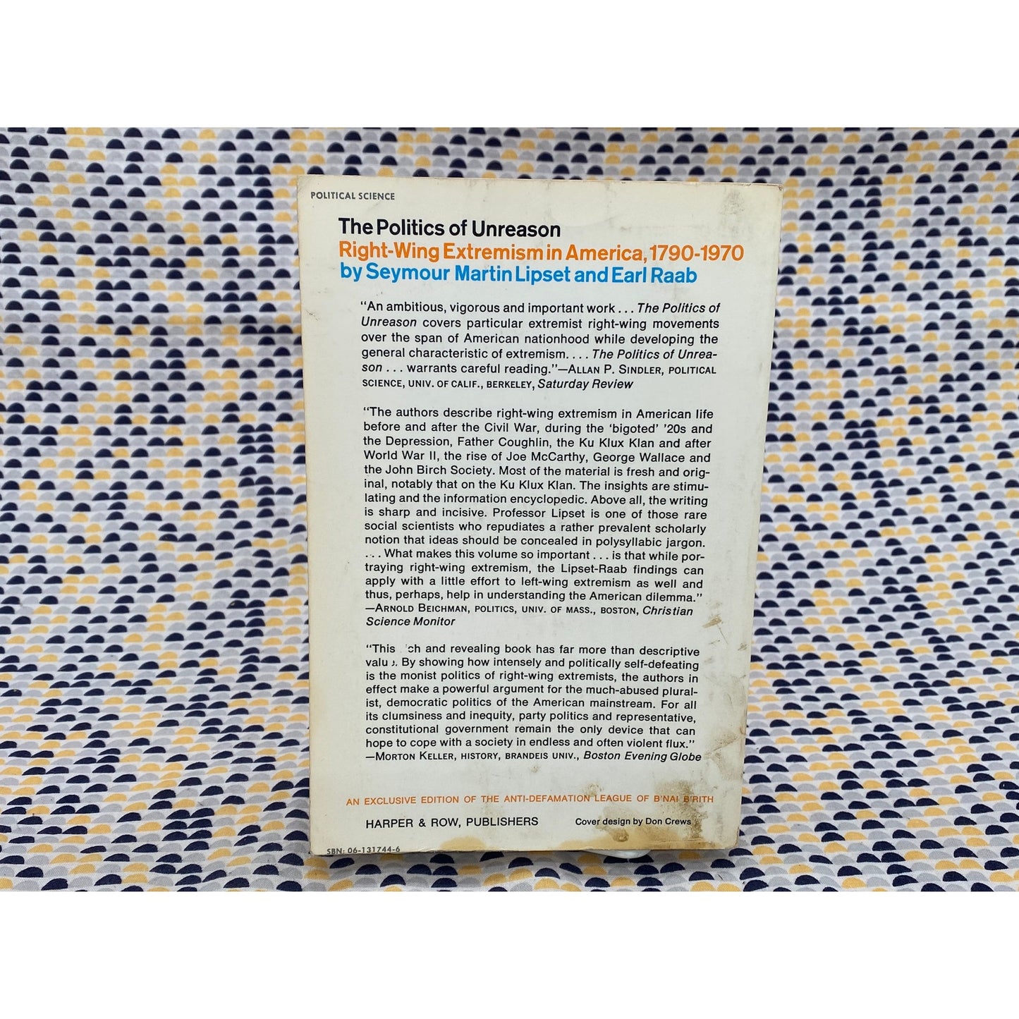 The Politics of Unreason - Right-Wing Extremism in America 1790- Seymour Lipset