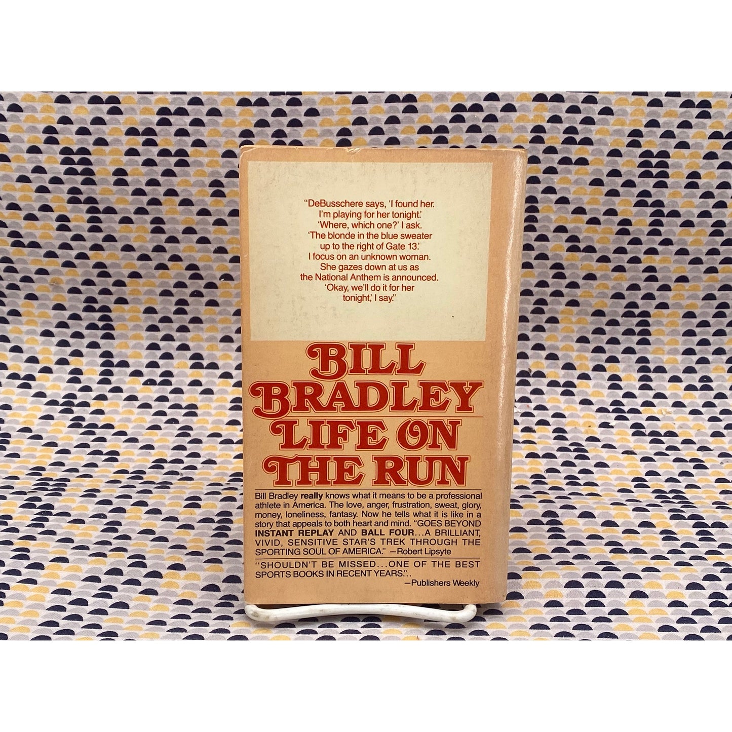 Life On The Run - Bill Bradley - Vintage Paperback Book - Bantam Edition