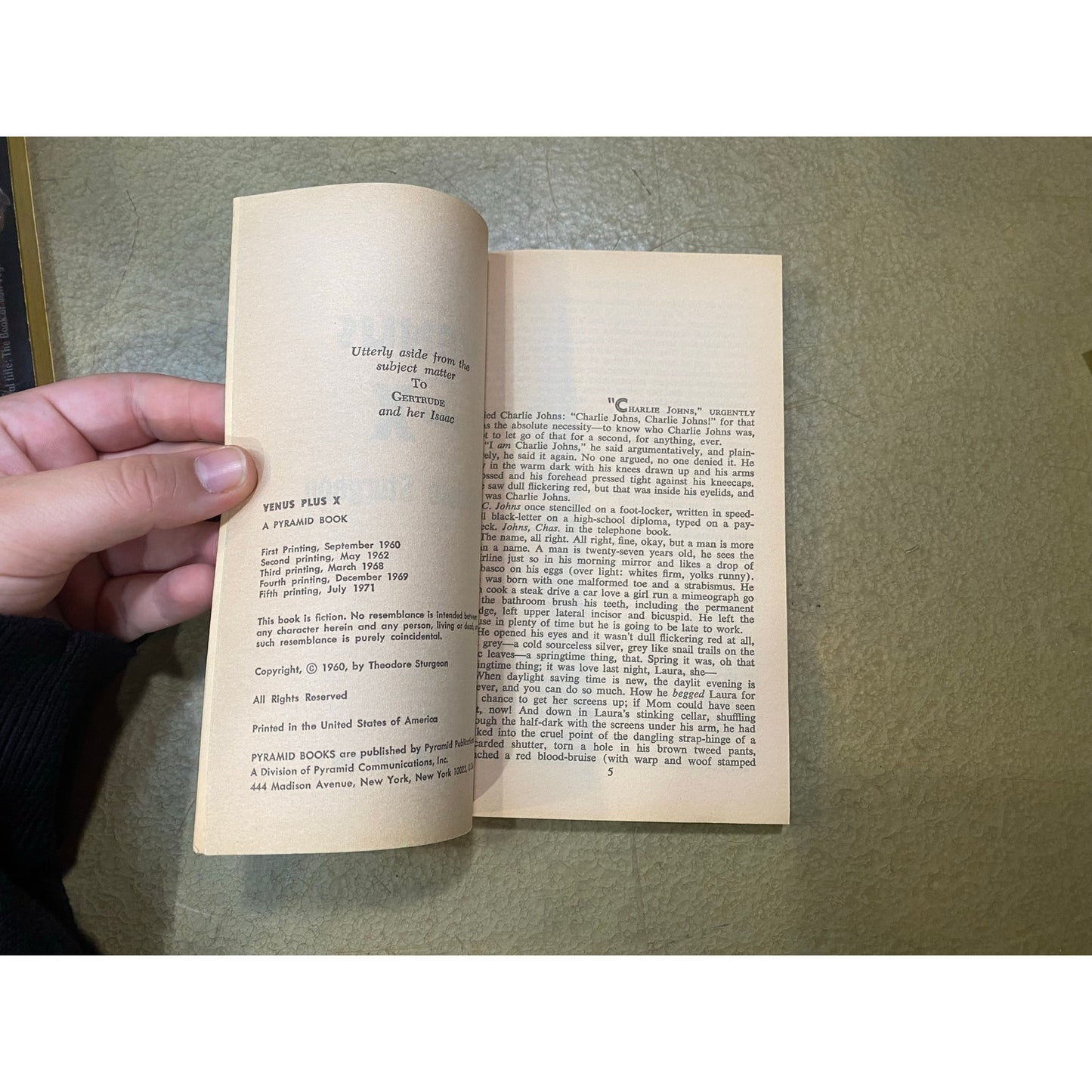 Theodore Sturgeon - Venus Plus X - Pyramid Books- Paperback