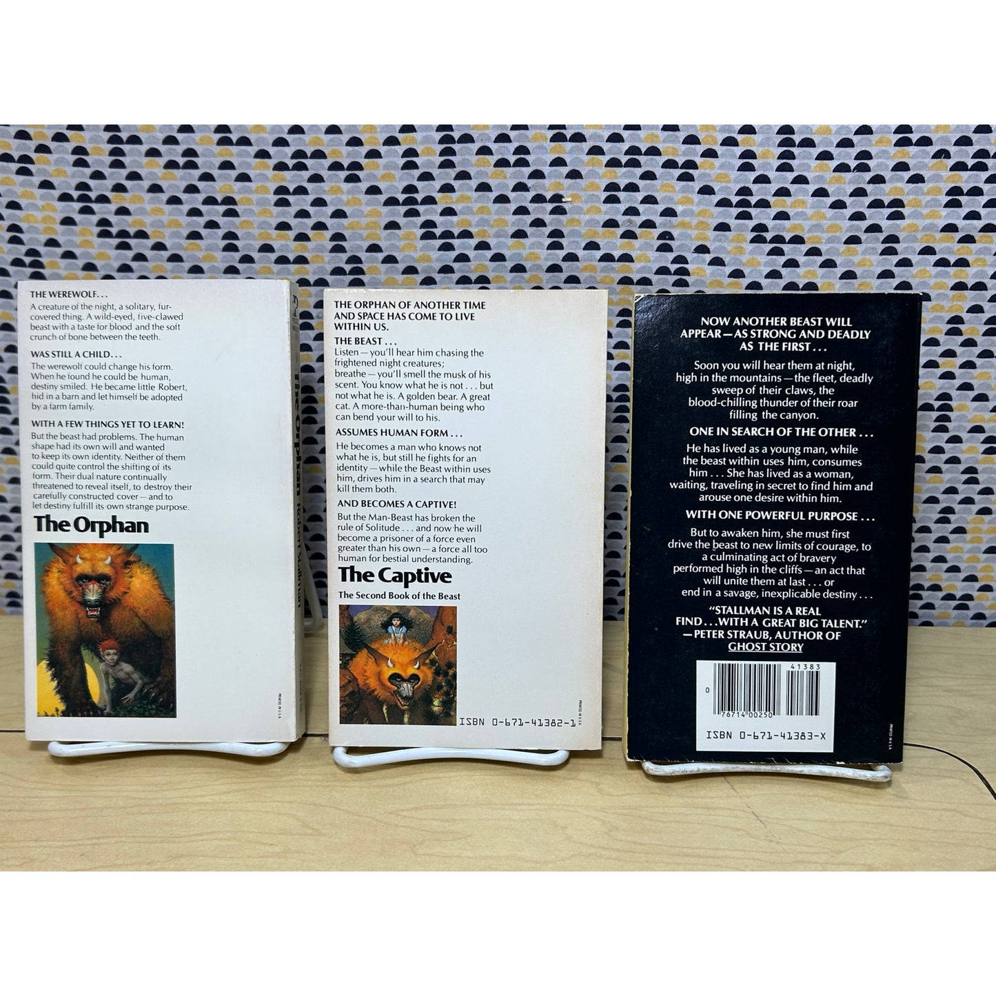 Beast Trilogy - Robert Stallman - Orphan Captive Beast - Vintage Paperbacks - Pocket Fantasy Editions