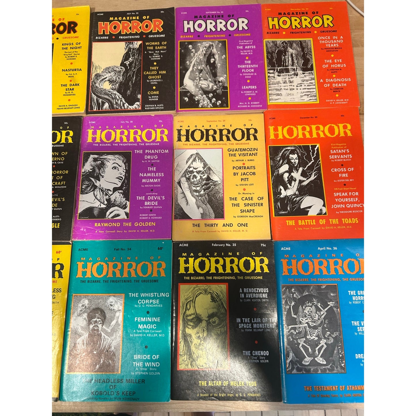 Acme Magazine of Horror - Weird Terror - Famous Science Fiction - Bizarre Fantasy - Complete Sets