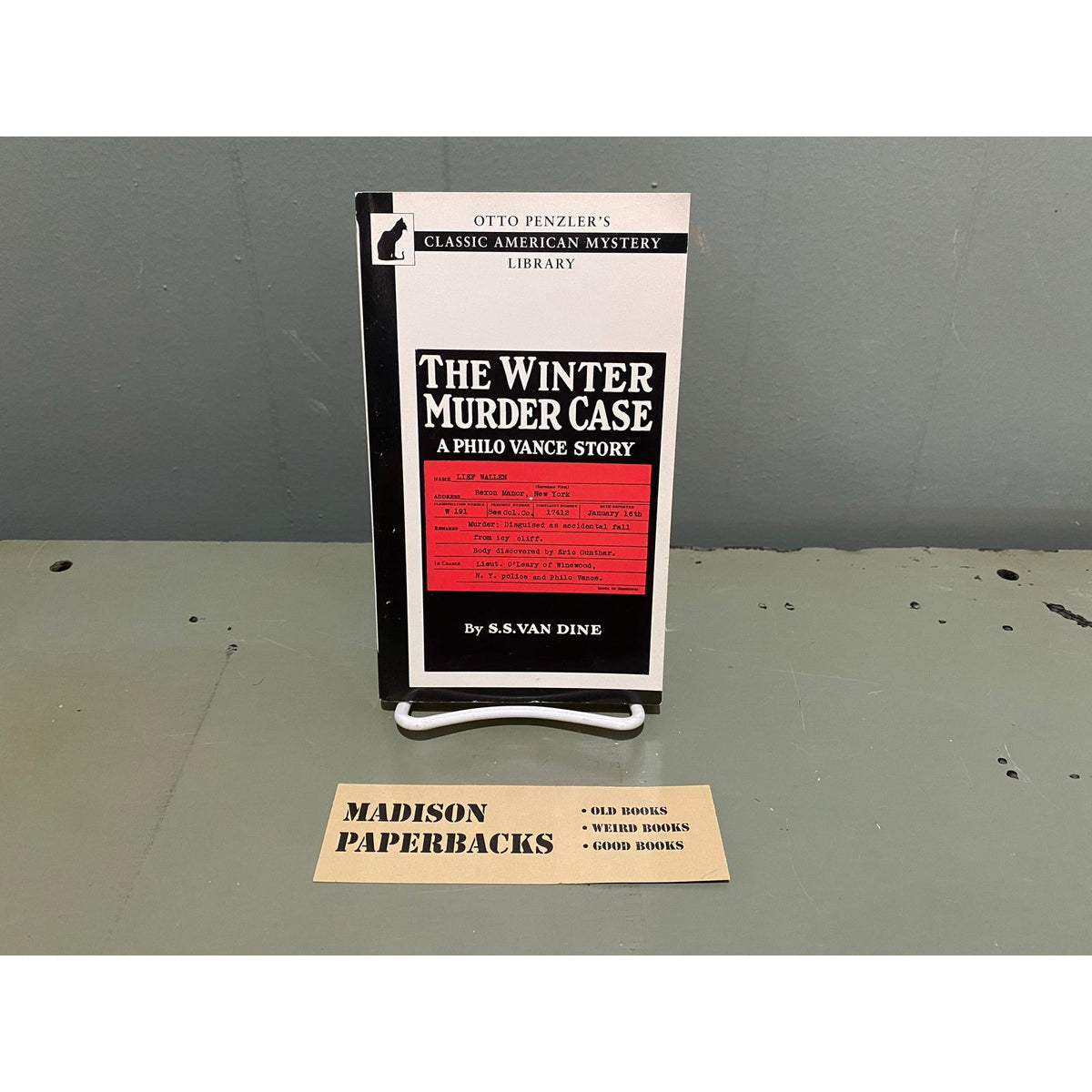 The Winter Murder Case - S.S. Van Dine - Otto Penzler Books - Paperback