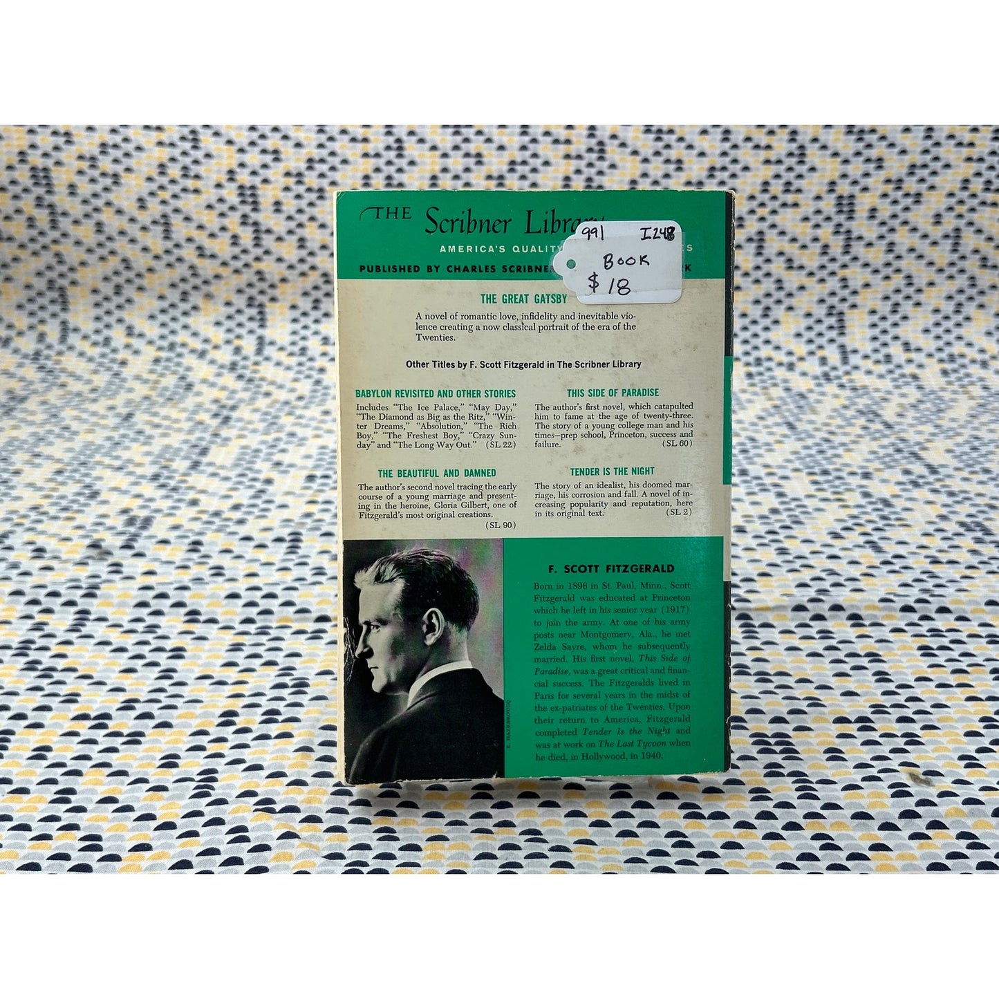 The Great Gatsby - F. Scott Fitzgerald - Vintage Paperback Book - Scribners Ed