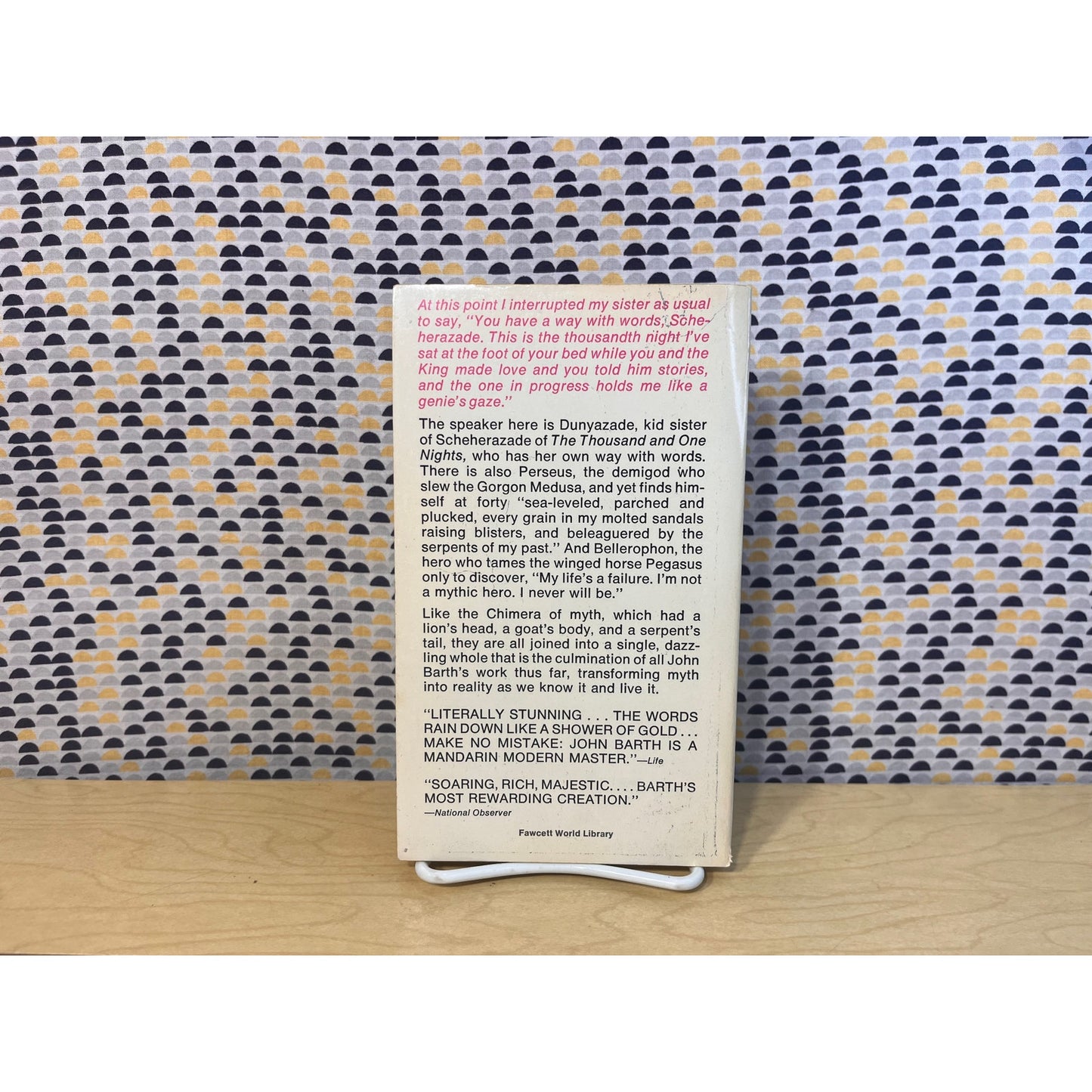 Chimera - John Barth - Vintage Paperback Book - Fawcett Crest Edition