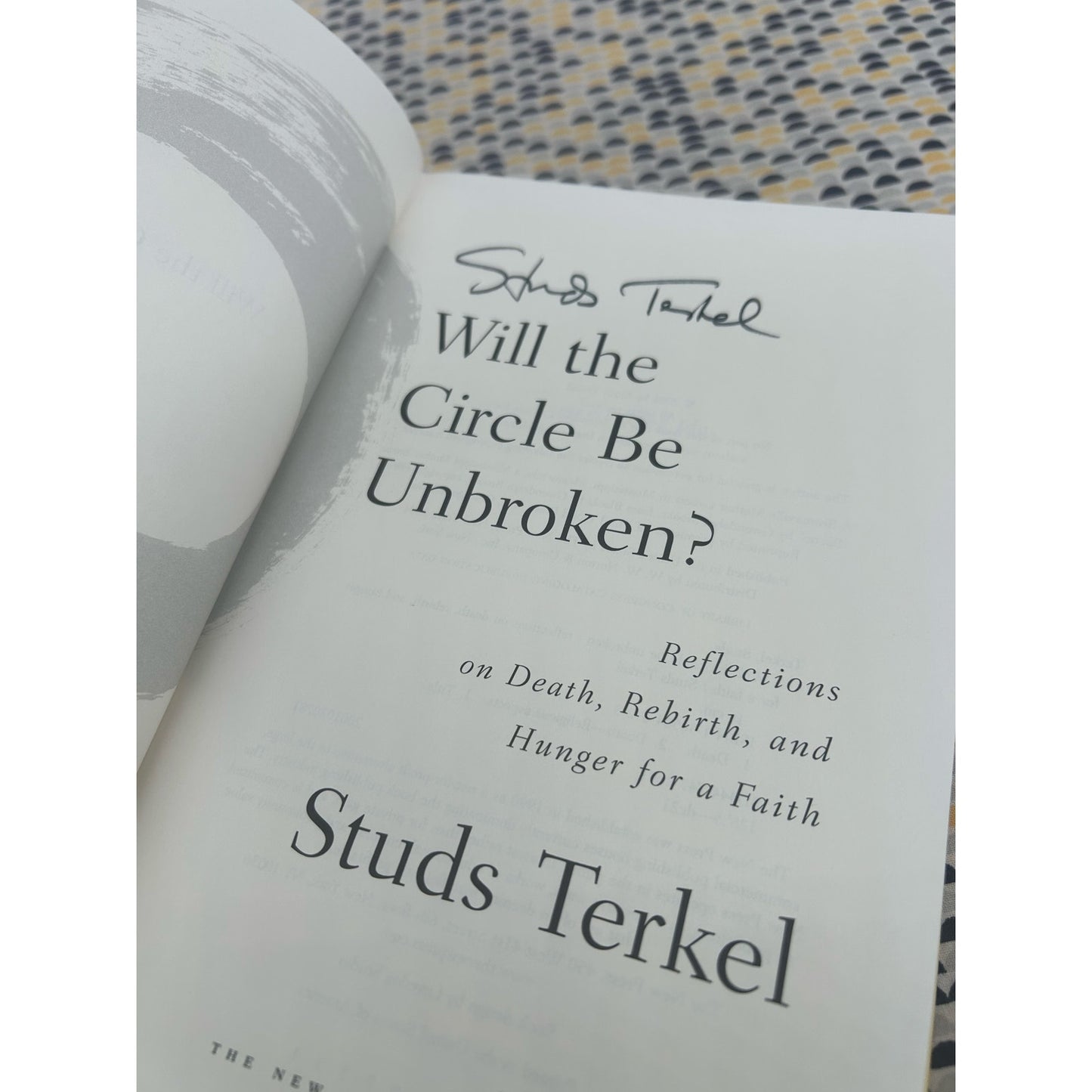 SIGNED - Will the Circle Be Unbroken? - Studs Terkel - Hardcover 1st Edition