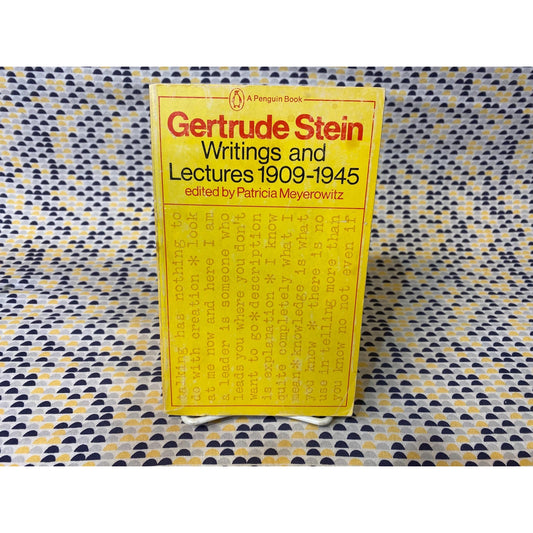 Gertrude Stein - Writings and Lectures 1909-1945 - Paperback - Penguin Edition