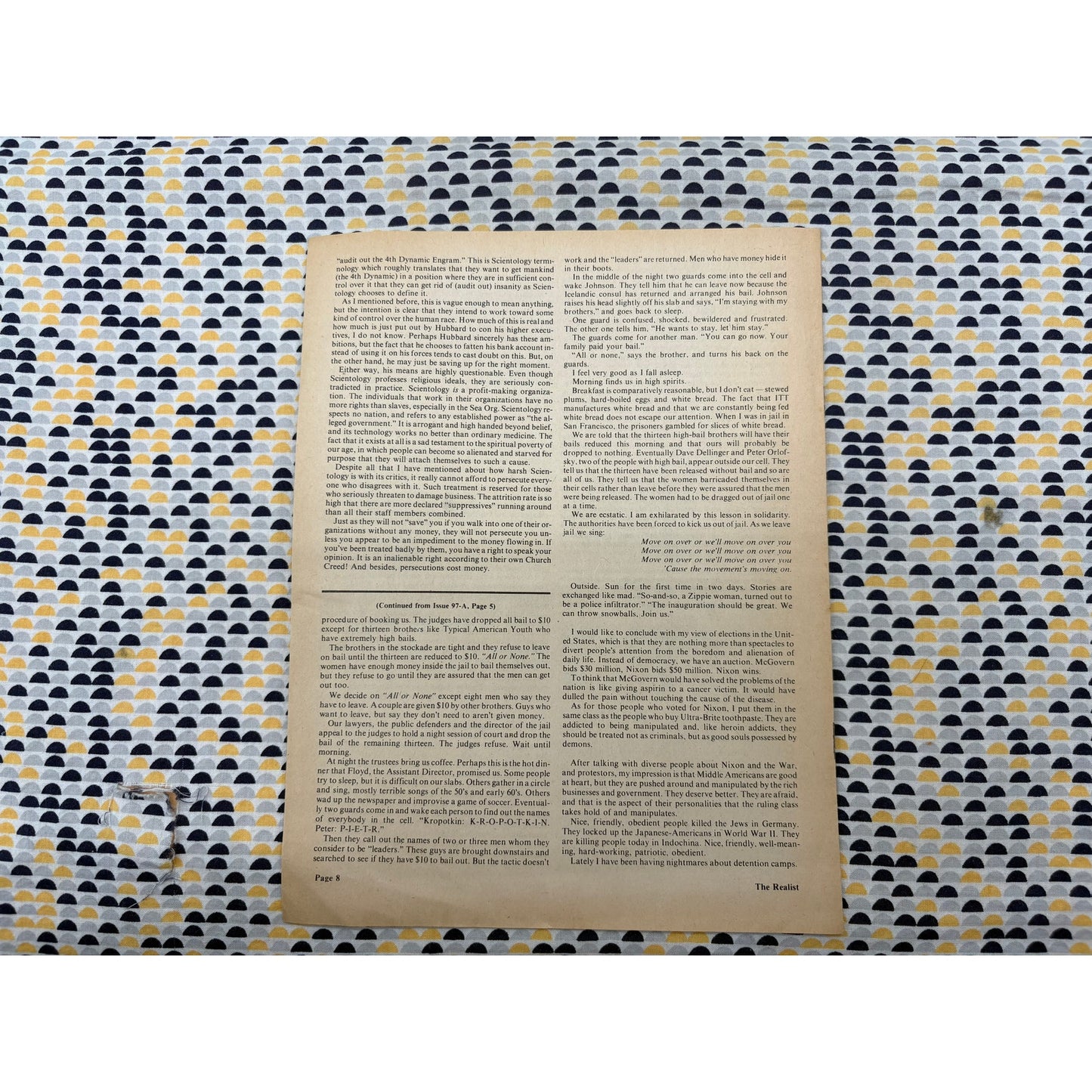 The Realist Magazine - Counterculture Newspaper- Vintage Paper