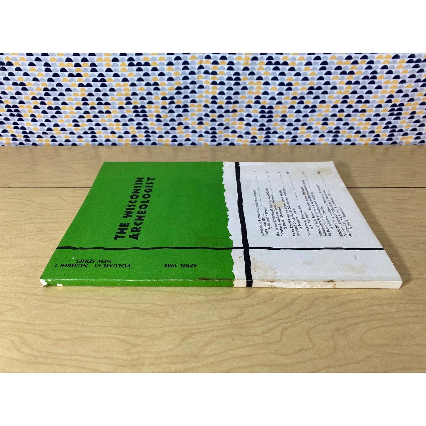 The Wisconsin Archeologist - April 1980 - Volume 61 Number 1 - Vintage Paperback Book - Wisconsin Archeological Society