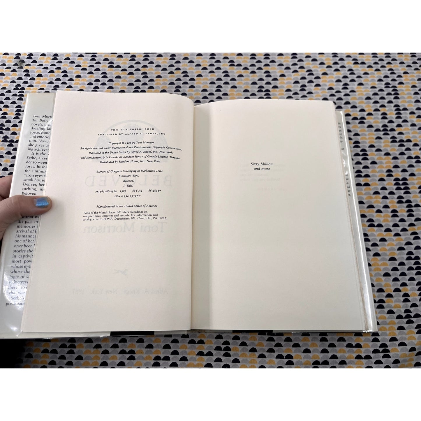 Beloved - Tony Morrison - Alfred A Knoph Books - Hardcover