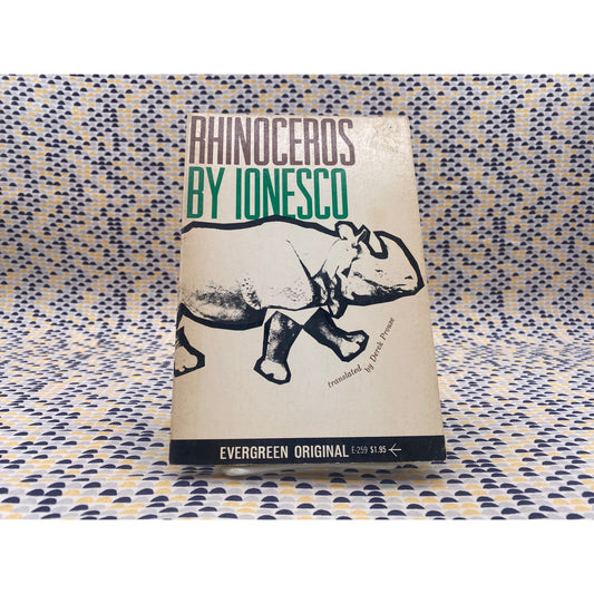 Rhinoceros - Eugene Ionesco - Vintage Paperback Book- Evergreen Original Edition