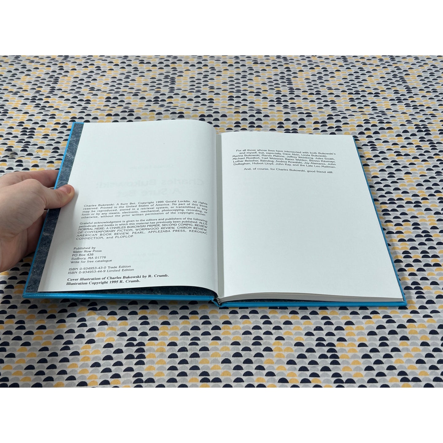 Charles Bukowski: A Sure Bet - Gerald Locklin - Water Row Press - Signed Limited Edition - #88 of 100