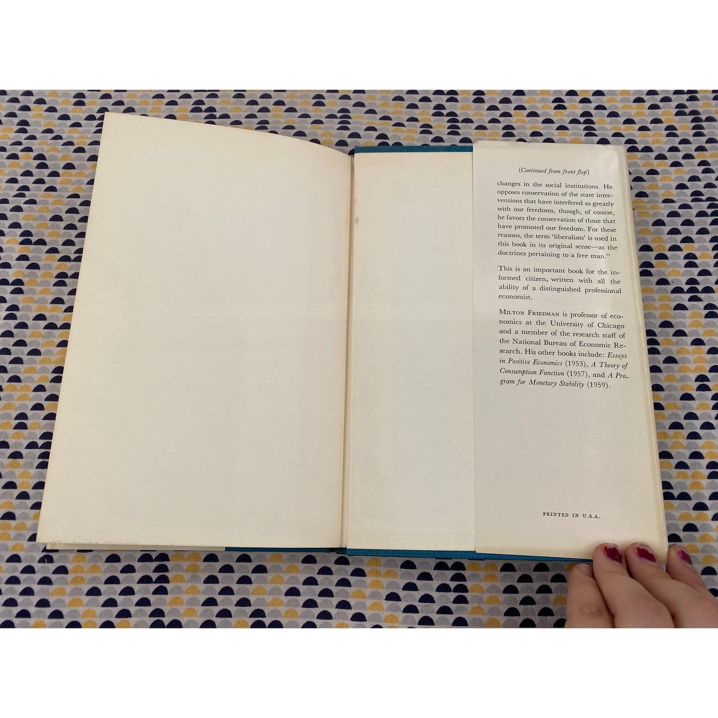 Capitalism & Freedom - Milton Friedman - 1962 1st Edition, 1st Print - Price Clipped - University of Chicago Press